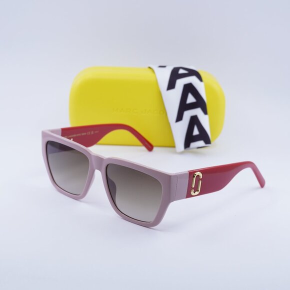 Marc Jacobs MARC 646/S 0C48 HA Square Sunglasses - Pink Red\Brown Gradient - Picture 1 of 10